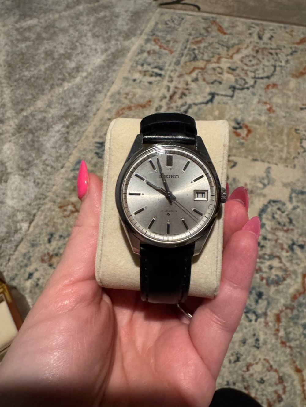 Vintage Seiko Watch 1971 Manual Wind Silver Dial